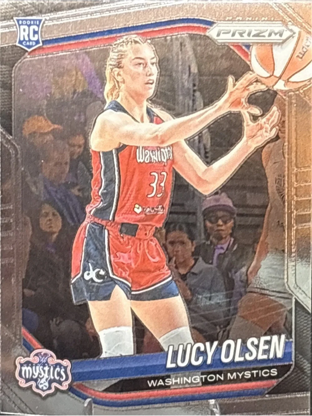Panini Prizm Lucy Olsen Washington Mystics Rookie Basketball Card
